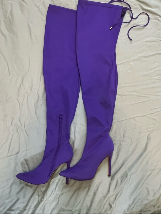 Stanley Shoes - Purple Over-the-Knee Stiletto Boots